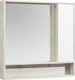 Акватон Зеркальный шкаф Флай 100 дуб крафт/белый – фотография-1